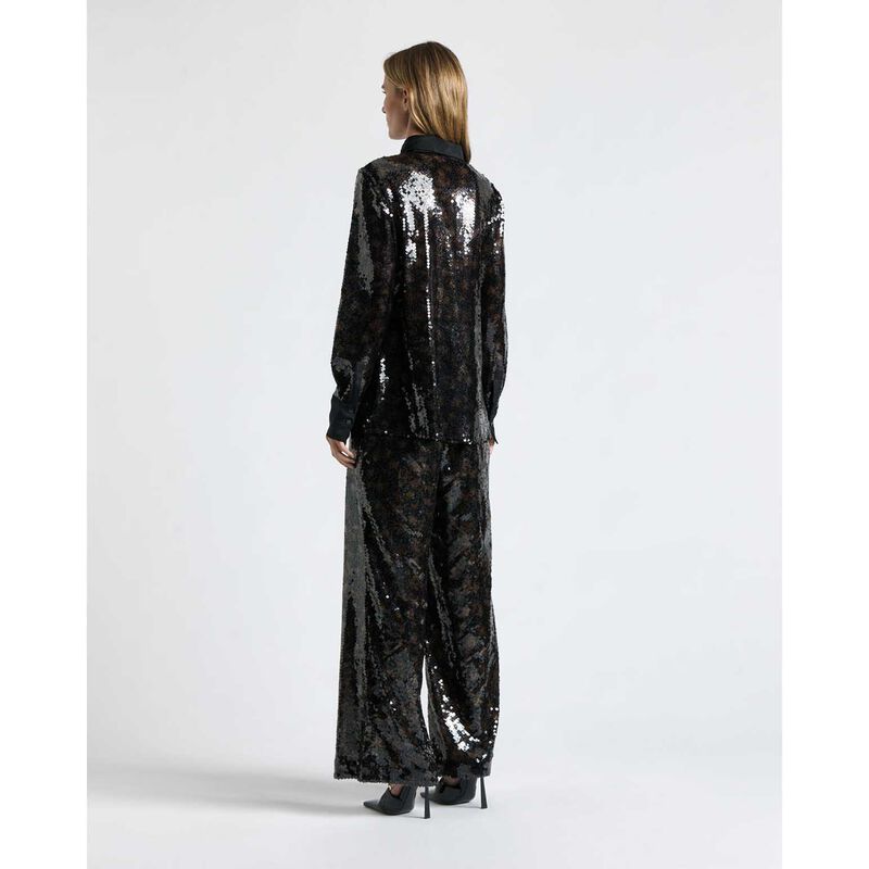 Cue Floral Printed Sequin Shirt image number 1